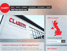 Tablet Screenshot of clarity-copiers.co.uk